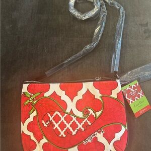 Brighton Love Dove Red and Green Crossbody pouch
